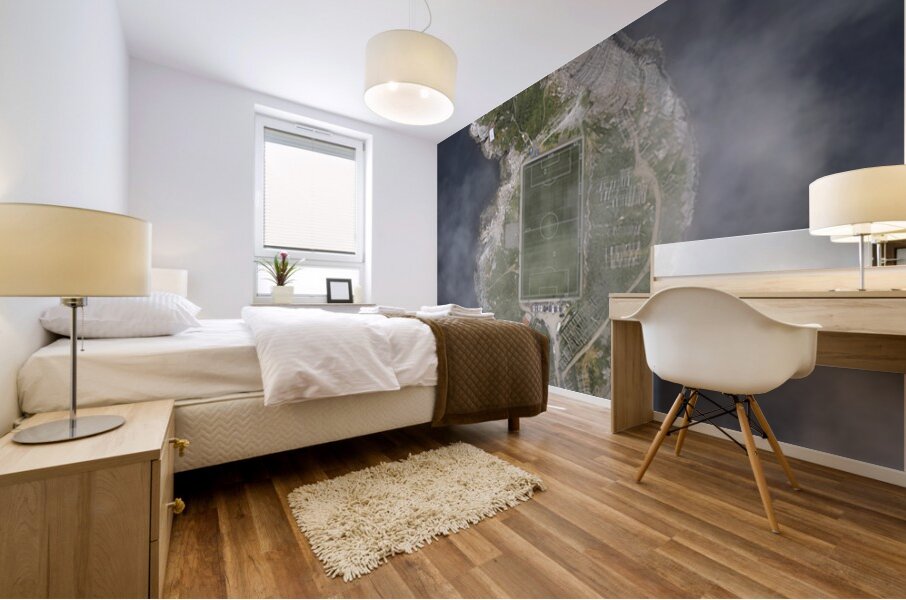 Henningsvar Stadion Mural print