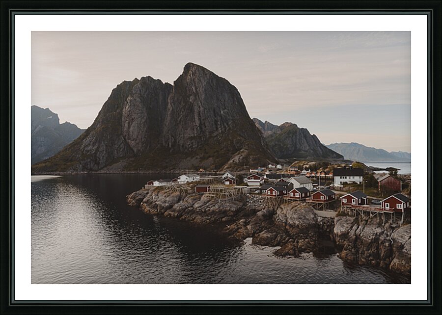 Lofoten Huts Picture Frame print